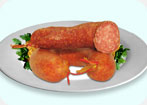 Ganze Bratwurst mit Senf